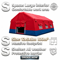 inflable impermeable de despliegue rápido para emergencias y rescate destinada a albergues de emergencia y hospitales de campaña