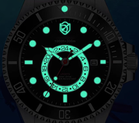 Montres de plongée lumineuses en acier inoxydable, avec affichage 24 heures et calendrier, conçues et produites en usine pour la marque des clients