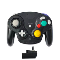 Manette de jeu sans fil BT 2,4 GHz avec moteur de vibration pour les contrôleurs GameCube NGC et Wii