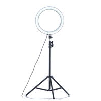 Bourya Photo - Anneau lumineux LED professionnel avec filtre, miroir, trépied, 8,5 W, blanc froid et jaune chaud pour la photographie