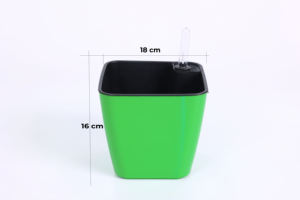 Pot de fleurs moderne carré auto-arrosant en plastique avec indicateur de niveau d'eau, en PP, pour décoration intérieure, taille 13 - Product Image 4