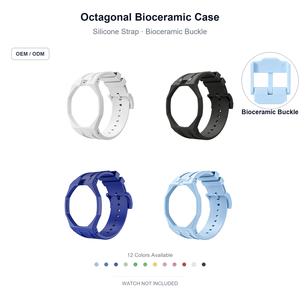 Upro Bioceramic Case & Buckle Silicone Watch Strap for Ap -swatch Royal Pop Modification Kit Luxury Watch Band Accessories - Product Image 1