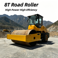 Rouleau compacteur vibrant à tambour unique de 8 tonnes, hydraulique intégral, avec pieds de compactage – Meilleur prix