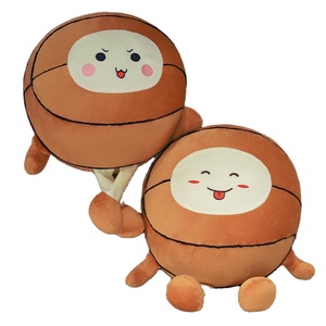 หมอนบาสเก็ตบอลของเล่นผ้ากำมะหยี่พร้อมไส้คอตตอน PP ขนาด25x25ซม. เหมาะสำหรับทั้งชายและหญิงของขวัญวัยรุ่น - Product Image 6