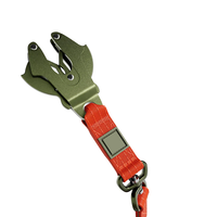 Collier et laisse tactiques pour chien en nylon robuste avec boucle en métal résistante, durable et réglable, doublure en caoutchouc chloroprène