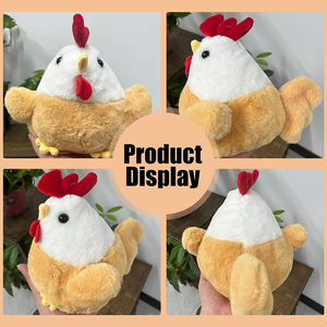Decoración <span class=keywords><strong>de</strong></span> granja lindo relleno completo suave al tacto cálido sueño compañero gordo Gallo peluche con panal <span class=keywords><strong>rojo</strong></span> 9 pulgadas Pascua <span class=keywords><strong>pollo</strong></span> Animal juguete - Product Image 4