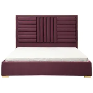 Quadro de cama de madeira tamanho king moderno 5 estrelas
