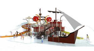 2025 Bán Buôn Lớn Vui Chơi Giải Trí Ngoài Trời Thiết Bị Chơi Nước Thiết Bị Cướp Biển Hình Dạng Tàu Trượt Cho Công Viên Nước Chơi Sử Dụng Thương Mại - Product Image 6