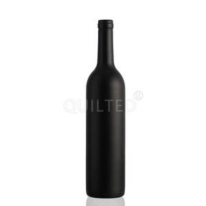 Bouteille de <span class=keywords><strong>vin</strong></span> en verre ronde de forme <span class=keywords><strong>Bordeaux</strong></span>, noire mate personnalisée, 750 ml, vide, pour boissons, <span class=keywords><strong>vin</strong></span> <span class=keywords><strong>rouge</strong></span> - Product Image 2