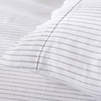 Ensemble de draps de lit en lin français lavé vintage taie d'oreiller tissée et ensemble de draps en lin