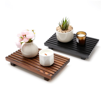 Organisateur de comptoir de salle de bain style ferme, présentoir en bois, plateau de cuisine, socle en bois, support pour distributeur de savon à vaisselle