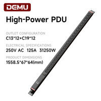 Boîtier de distribution d'alimentation IEC haute puissance, 24 prises (12x C13 + 12x C19), 250V 125A 31250W 0U, pour rack de centre de données