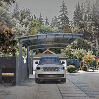 Abri de voiture moderne en alliage d'aluminium pour extérieur, abri de garage, couverture de stationnement, auvent imperméable et pare-soleil pour villa et entrepôt, style simple, résistant à la pression