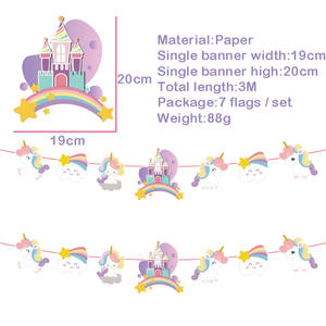 Unicornio Castillo Dinosaurio Princesa Boda Decoración Día DE LOS NIÑOS Fiesta de cumpleaños Papel Banner <span class=keywords><strong>Candy</strong></span> <span class=keywords><strong>Bar</strong></span> Baby Shower - Product Image 6