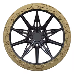 ล้อฟอร์จขอบลึกแบบ Beadlock สี Gunmetal ด้าน ขนาด 17x9.5 ET38 มม. สำหรับล้ออะลูมิเนียมอัลลอยด์สำหรับรถแข่ง PCD 5x112 5x120 CB 66.5 - Product Image 3