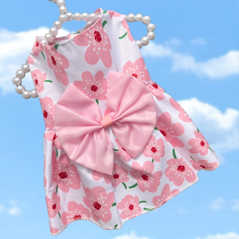 Pink Trumpet Flower Dress