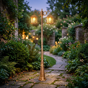 Lampe LED d'extérieur de style européen en aluminium, étanche, pour jardin, paysage, rétro, IP65, alimentation AC, cour, rue, hauteur 2,3 m - Product Image 4