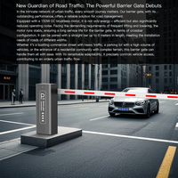 Barrière de sécurité robuste en acier laminé à froid avec télécommande 433 MHz pour parking, borne de circulation IP54 pour usage extérieur