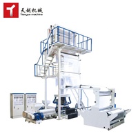TIANYUE 3/5 Couche Coextrusion Soufflé Pe Rétrécissement Épaisseur Film d'Occasion Machine De Soufflage Machines Ligne D'extrusion