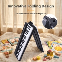 Clavier électronique pliable à 61 touches, instrument de musique portable pour l'apprentissage musical des enfants