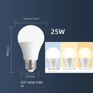 Bombilla LED A60 con base de tornillo E27-Luz de ahorro de energía para iluminación del hogar-Opciones de luz blanca, amarilla y cálida - Product Image 6