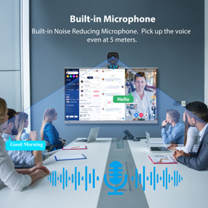 Caméra Web pour vidéoconférence Full HD 1080P, Interface USB2.0 haute vitesse, mise au point fixe, micro à réduction de bruit, capteur d'image CMOS, <span class=keywords><strong>2022</strong></span> - Product Image 3