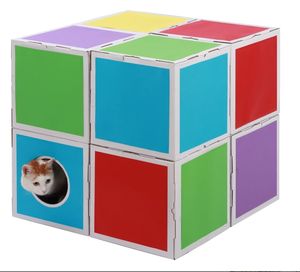 Laberinto 3D Grande <span class=keywords><strong>para</strong></span> <span class=keywords><strong>Gatos</strong></span>, Cubo Modular <span class=keywords><strong>de</strong></span> Cartón, Caja <span class=keywords><strong>de</strong></span> Escondite, Casa, Túnel <span class=keywords><strong>para</strong></span> <span class=keywords><strong>Gatos</strong></span>, Cama, <span class=keywords><strong>Castillo</strong></span> <span class=keywords><strong>de</strong></span> Juegos <span class=keywords><strong>para</strong></span> Esconderse y Buscar - Product Image 1