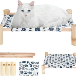 Wooden Pet <b>Bed</b> Rectangle Detachable Cat <b>Nest</b> Four Seasons Hand Wash Target Cat - Product Image 1