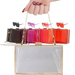 Bolso de Mano Transparente con Cadenas y Juego de Bolsos de Mano para Mujer, en Oferta - Product Image 3