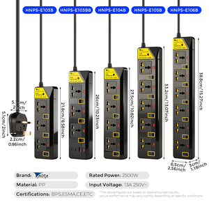 Cable de Extensión con Enchufe Estándar Británico de 13A, 3m, con Protección Contra Sobrecargas, Material PP, para Uso Doméstico, Comercio Exterior Transfronterizo - Product Image 2