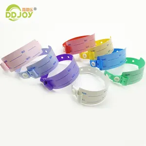 Custom Beschrijfbare Plastic Vinyl Wegwerp Identificatie Medische Pvc Ziekenhuis Patiënt Id Polsbandjes Armbanden