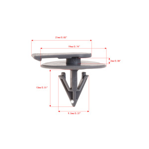 BMW Mini R50 R52 R53 R56 Gray Plastic <b>Wheel</b> Side <b>Trim</b> Fasteners 07132757821 - Product Image 3