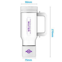 Bouilloire/Pichet à eau hydrogénée portable 1000 ml, concentration 2001-5000 ppb, technologie SPE PEM, alimentation par batterie/électrique/USB, pour extérieur