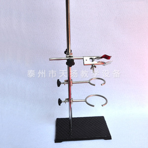Cast iron stand, high-quality iron stand, square base for <b>physics</b> experiments, flask clamp for chemical experiments. - Product Image 2