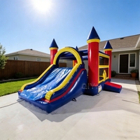 Château gonflable en PVC de 0,55 mm à prix abordable, combo château gonflable commercial pour jardin