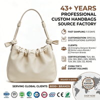 Sac Hobo en Cuir Véritable Blanc Luxe Discret 2026, Sac à Main Demi-Lune Souple avec Bandoulière Nouée Blanc Crème, Fourre-Tout OEM