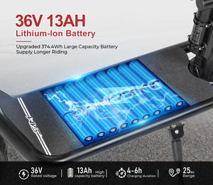 Almacén del Reino Unido Entrega rápida Escooter Rueda grande Asiento ajustable para adultos Scooter eléctrico plegable - Product Image 3