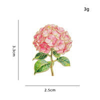 Broches en émail en forme de fleur d'hortensia, broches florales pour vestes, chapeaux, sacs à dos, femmes et amateurs de fleurs