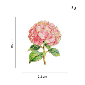Broches de Flor de Hortênsia em Esmalte para Jaquetas, Chapéus e Mochilas para Mulheres e Amantes de Flores - Product Image 5