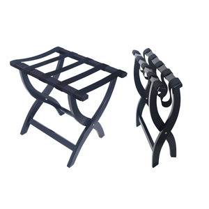 Hotel luggage rack, solid wood clothes rack for hotel bedrooms and guest rooms, folding floor-standing storage rack for home - Product Image 2