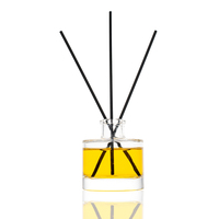 Bouteilles diffuseurs cylindriques en verre transparent en gros 50ml 100ml 120ml à large ouverture pour huiles parfumées à bâtonnets