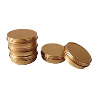 1oz 2oz 3oz 4oz boîte à bougie vide avec couvercle à vis en cuivre couleur or boîte à bougie sans soudure peu profonde 25ml 50ml 100ml