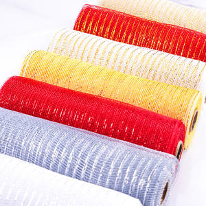 Metallic <strong>Deco</strong> <strong>Mesh</strong> <strong>Ribbon</strong> Roll for Christmas Tree Wreaths Decorative Garland Staircase Mailbox Swag Centerpiece - Product Image 4