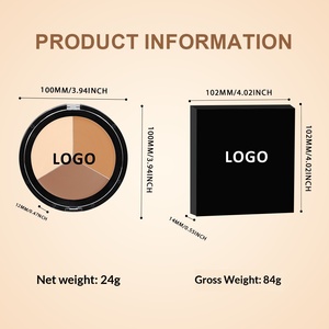 Paleta de Corrector de Marca Privada de 3 Tonos, Alta Cobertura, Larga Duración, Cubre Acné, Ojeras y Contorno - Product Image 5