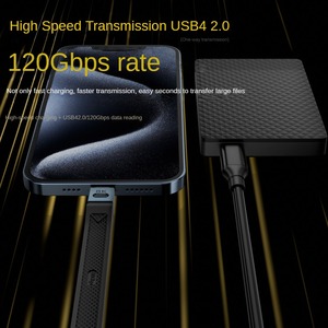 Usb4 40gbps TYPE-C Adapter Cáp 8K độ nét cao 240W tất cả trong một máy tính xách tay ngân hàng điện ổ cứng Màn hình phản chiếu cho IOS máy ảnh - Product Image 5