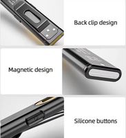 Mini Linterna LED Recargable, Linterna de Bolsillo de 500 Lúmenes, Luz COB Impermeable, Linterna de Trabajo con Imán EDC para Camping