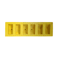 Cale de roue en polyuréthane moulé jaune robuste