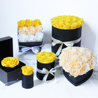 Yunnan Vente Chaude Préservé Rose Fleuriste Roses Équatoriennes Fleur Décorative Rose Éternelle Fleur Fraîche pour la Saint Valentin