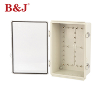 Boîtier de commutation ABS B&J IP68 étanche pour extérieur, poli, à charnières, boîte de jonction électrique avec vis, certifié CE, plage de température