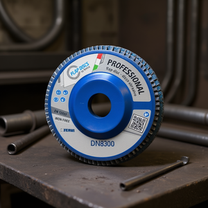 Disque à lamelles professionnel Fervi 125 mm, outil abrasif sans fer pour le meulage du métal - Product Image 2